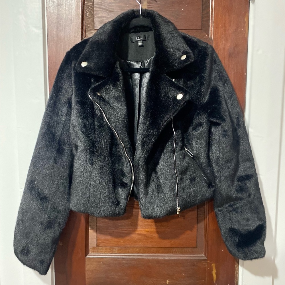 Lulu’s Faux Fur Moto Jacket